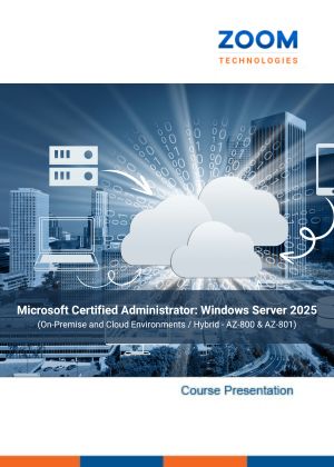 Microsoft Certified Administrator: Windows Server 2025 course presentation front cover image